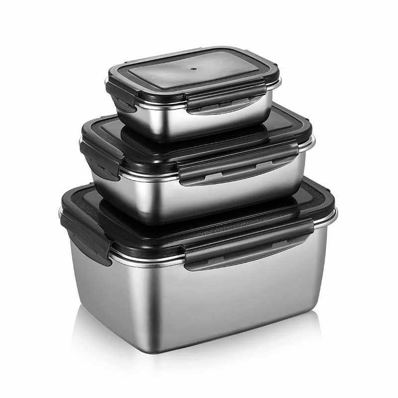 新款直销316不锈钢保鲜盒食品级冰箱专用便当盒密封收纳水果保鲜,淘宝优惠券,粉丝福利购,淘宝优惠卷