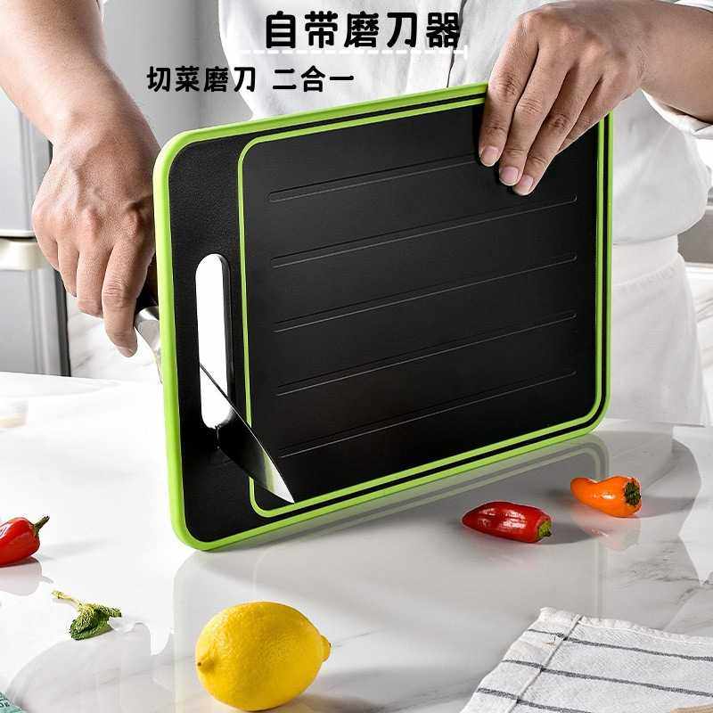 新款直销厨房砧板喷漆双面切菜板合金铝物理解冻菜板带磨刀器研磨,淘宝优惠券,粉丝福利购,淘宝优惠卷