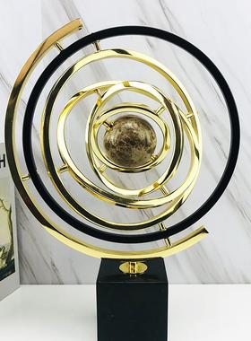 现代轻奢地球仪摆件高档酒柜电视柜办公室桌面家居客厅艺术装饰品
