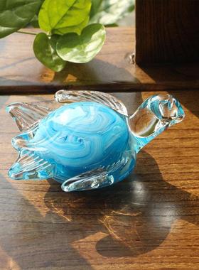 现代创意淄博琉璃海龟乌龟手工艺品海洋动物家居客厅装饰品小摆件