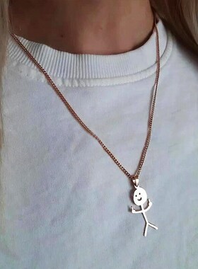 极速Neckl For Man women Stickman Pendant Party Gift Jewelry