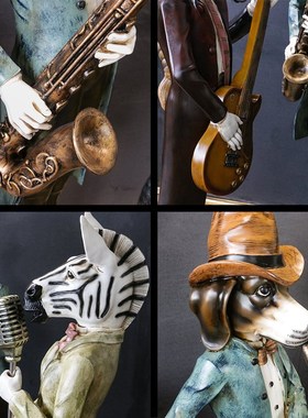 极速美式动物雕塑迎宾酒店酒吧KTV商场商铺大厅过道大型大号落地