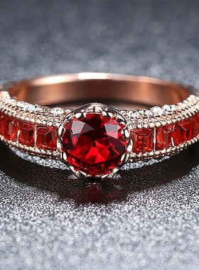 Couple ring jewelry zircon Diamond Rose Ring Jewelry New