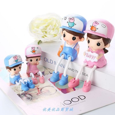 创意家居装饰品客厅小摆件吊脚娃娃可爱卧室个性摆设电视柜酒柜