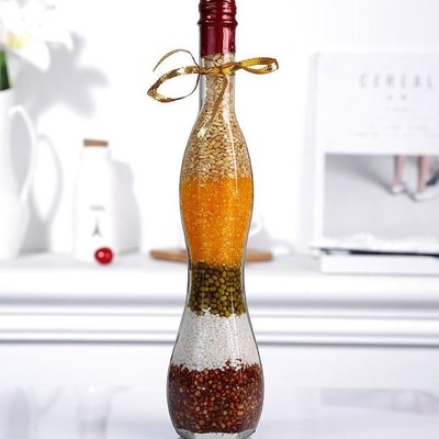 搬家用的五谷杂粮摆件五谷杂粮玻璃瓶装饰摆件招财家用五谷丰登