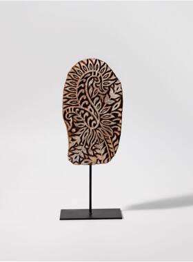 侘寂风中古雕花摆件高级感样板间玄关电视柜陈列室桌面装饰品小众