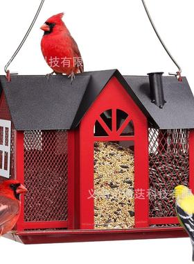 新款鸟鼠器创20250314意秋千喂房屋金属庭院鸟松喂食器户外悬挂蜂