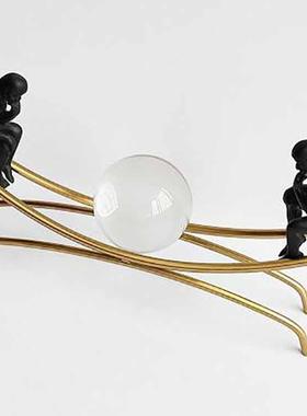 轻奢沉思者摆件北欧客厅电视柜酒柜书房办公桌水晶球玄关装饰品