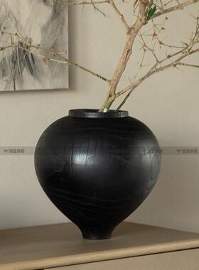 侘寂风中古大肚摆花瓶电视柜装样板间奢高级感复古TD6876饰品轻件