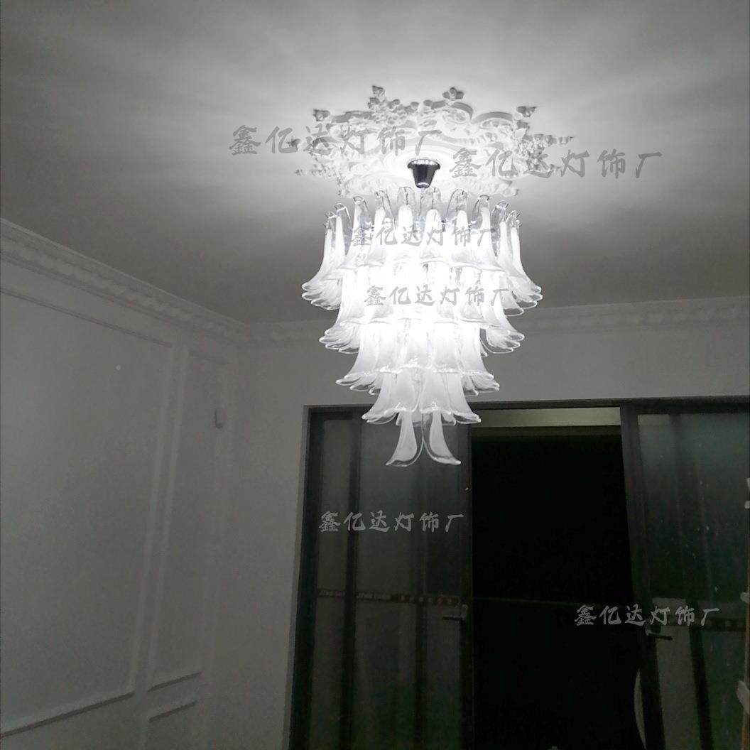 3034法式全光护眼中古晶云雾玻璃吊灯美谱式古客厅复餐厅马蹄水吊,淘宝优惠券,粉丝福利购,淘宝优惠卷