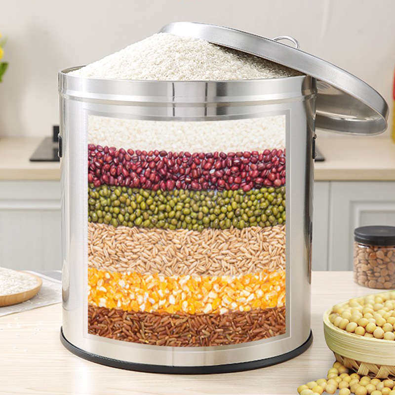304不锈钢米桶米缸家用加厚防虫防潮密封20斤50斤装食品级储米箱,淘宝优惠券,粉丝福利购,淘宝优惠卷