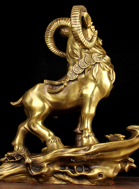 铜领头羊摆件 铜羊A摆件 铜生肖羊摆件