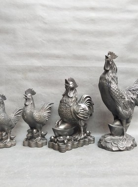 铁公鸡摆件铸铁仿古元宝公鸡一毛不拔镇宅聚财P铁器家居风水工艺