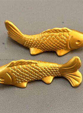 金属小黄鱼摆件金色鲤鱼跳龙门年年有H余工艺品微景观造景拍照道