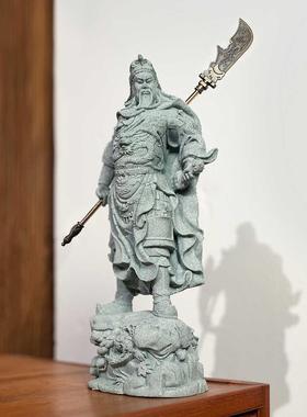 关公神像客厅摆件家用招财办公室玄关供奉关二爷公司店铺开 业礼