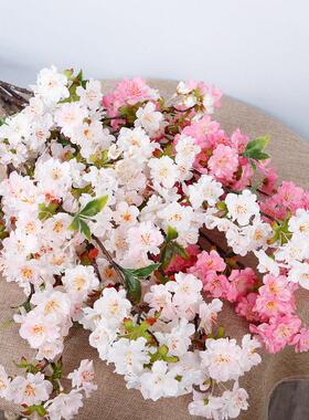 仿真梨花客厅摆件花艺插花拍照道具人造花长枝梨花仿真花婚庆用花
