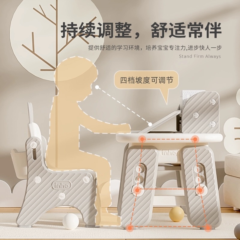 Children's study table d primary school student writing homework desk home stable children's desks and chairs liftable table cover