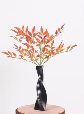 南天竹把束仿真小绿植中式插花枝条叶材室内餐桌摆件装饰厂家