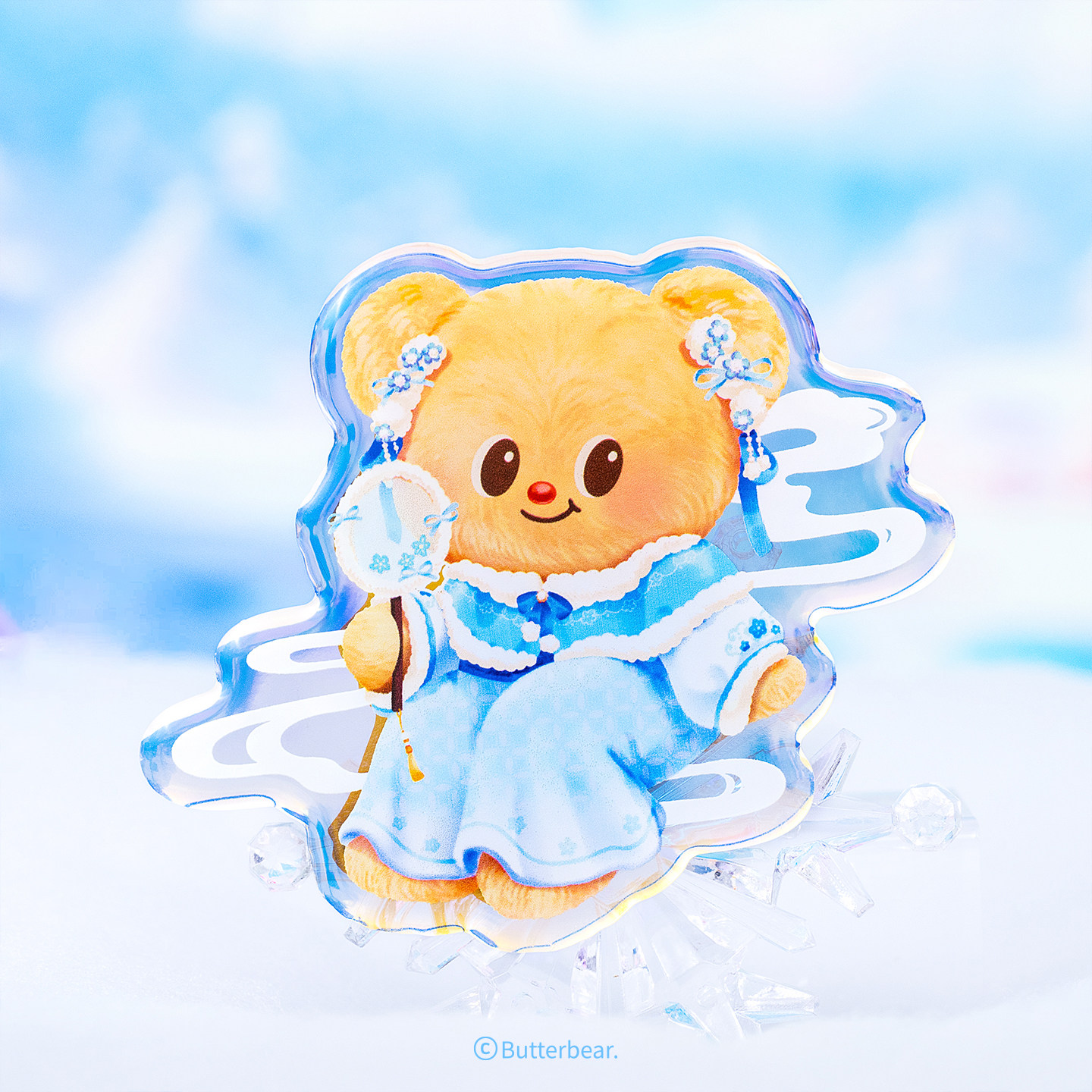黄油小熊Butterbear冬日国风冰箱贴可爱创意卡通亚克力磁吸装饰贴,淘宝优惠券,粉丝福利购,淘宝优惠卷