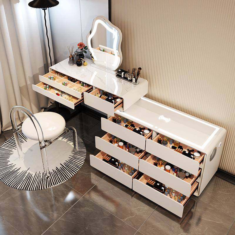 实木奶风化妆油智能卧室现代简约117342212台025新款柜化妆镜桌斗,淘宝优惠券,粉丝福利购,淘宝优惠卷