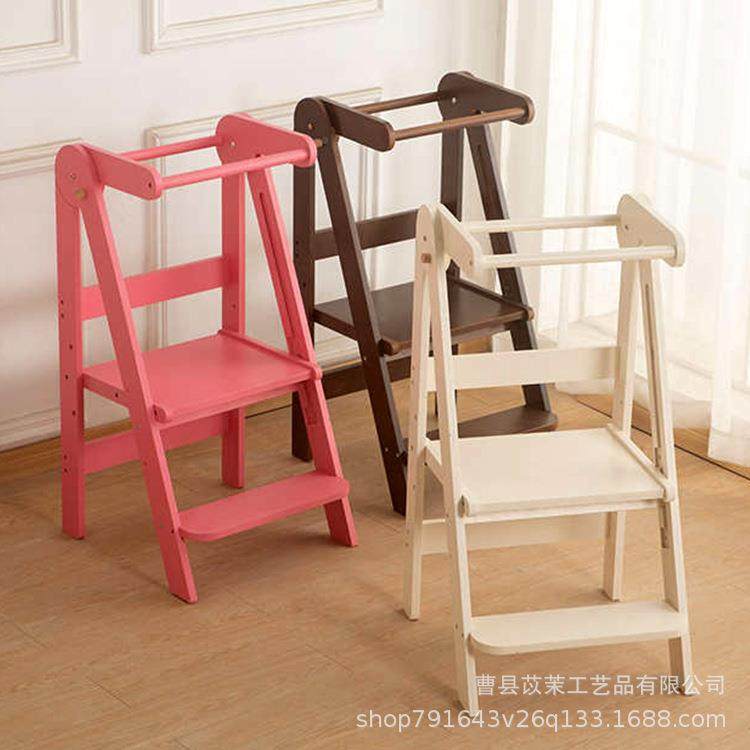 氏学习蒙塔儿洗漱台踏凳可折童宝宝脚踏木制学习凳洗手台带扶手实,淘宝优惠券,粉丝福利购,淘宝优惠卷
