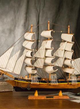 PK7J一帆风顺帆船模型摆件电视柜客厅家居装饰品海盗船酒柜办公室