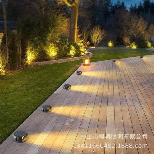 户外太阳能步道灯庭院景观灯龟背栈道灯楼梯台阶踏步灯过道灯 - 图0