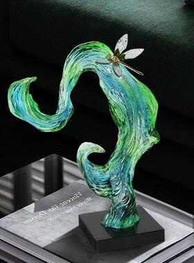 浪花树脂雕塑现代艺术工艺品玄关客厅样板房酒店北欧创意抽象摆件