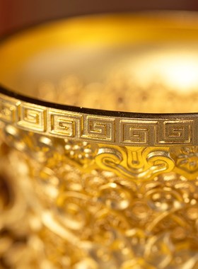 铜 莲年如意n少爷同款花丝花瓶客厅玄关装饰摆件中式礼物