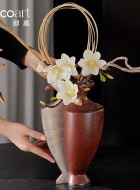 邸高家居家装设计师款宋代美学花瓶摆件茶室软装家具搭配造景布置