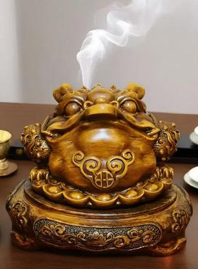 三足金蟾招财摆件进宝客厅办公室装饰品开业送礼礼品室内聚宝盆