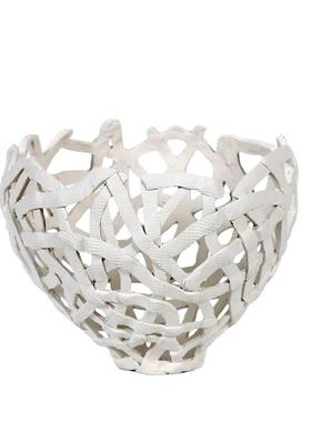 现代简约极简几何镂空贴片树脂花器果盘装饰样板间客厅桌面摆件