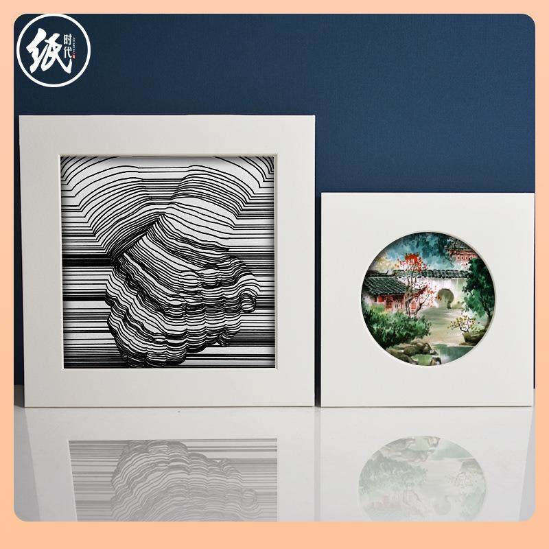 ◁相框卡纸正方形小画框油画棒纸框儿童水彩画唐卡书法方形白,淘宝优惠券,粉丝福利购,淘宝优惠卷