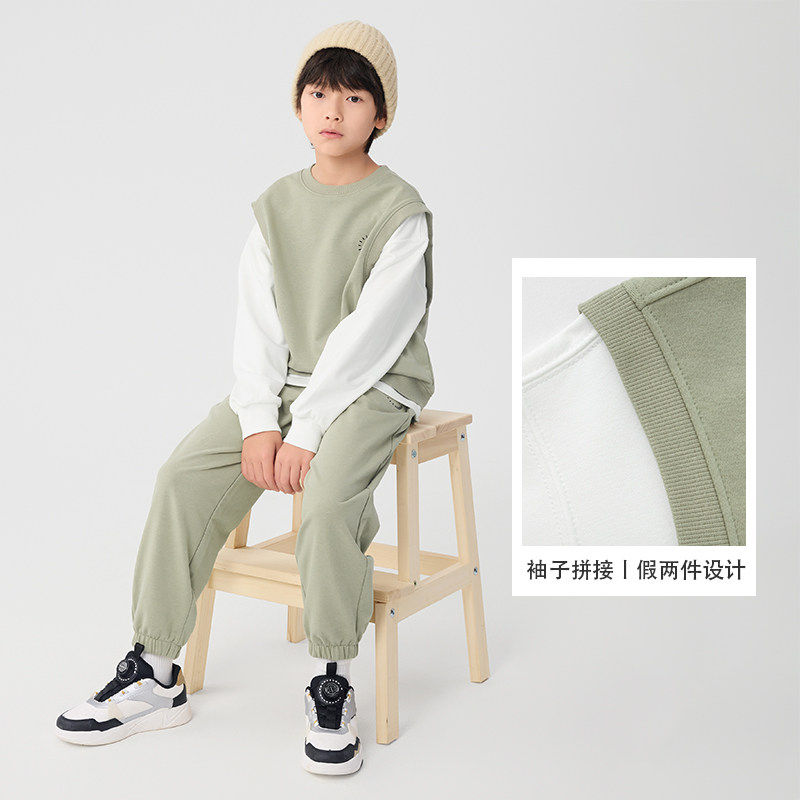 巴拉巴拉男童运动套装大童长袖两件套儿童运动服2025春装新款童装,淘宝优惠券,粉丝福利购,淘宝优惠卷