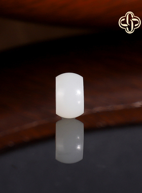 建廷新疆和田玉散珠 直径8x4.8mm 精工配珠羊脂白玉哑光隔珠