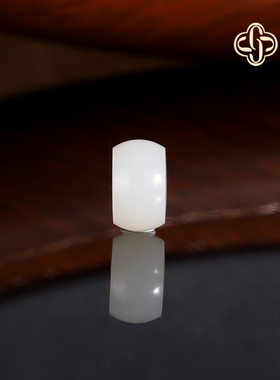 建廷新疆和田玉散珠 直径8x4.3mm 精工配珠羊脂白玉哑光隔珠