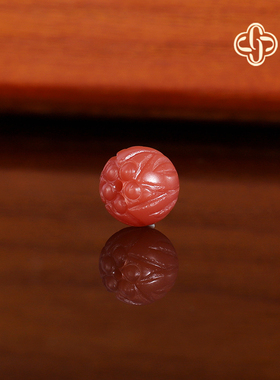 建廷天然盐源玛瑙散珠9.8mm 莲花珠单珠 满肉单颗精品配珠隔珠