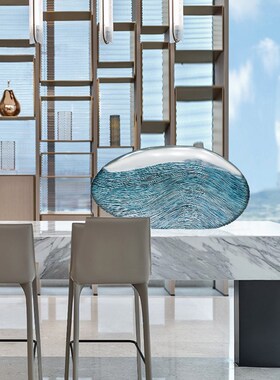 简约现代抽象麻纹圆球雕塑售楼处服务台摆设样板房玄关柜装饰摆件