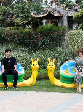 极速卡通创意玻璃钢动物座椅雕塑公园花园装饰品户外园林景观坐凳