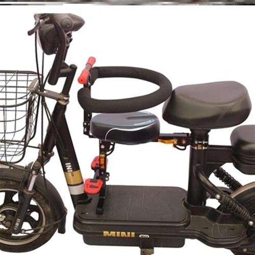 电动车儿童座椅电动脚踏车u前置创意简约前放中童小童宝宝电动车 - 图0
