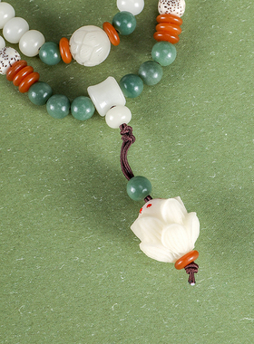 天悦名坊白玉菩提108颗佛珠手串男女女菩提子手链项链手饰配饰品