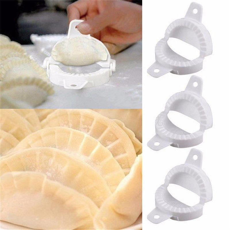 3Pcs 7CM/8CM/10CM Kitchen Dumpling Molds plastic Dough Press - 图1