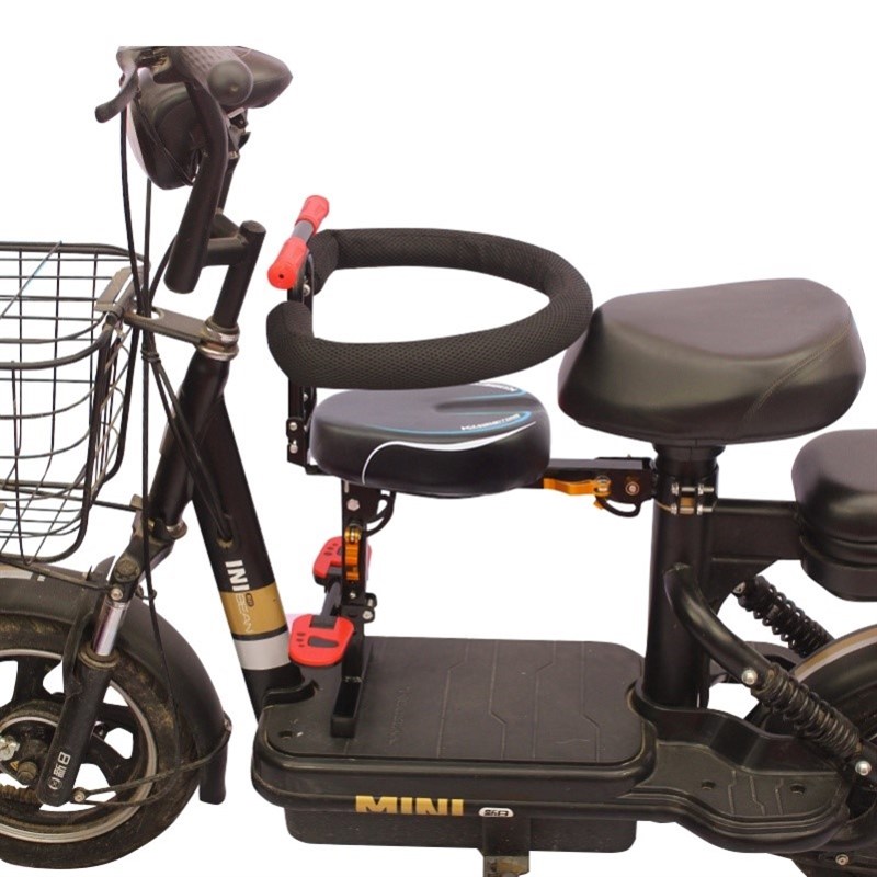 电动车儿童座椅电动脚踏车u前置创意简约前放中童小童宝宝电动车 - 图2