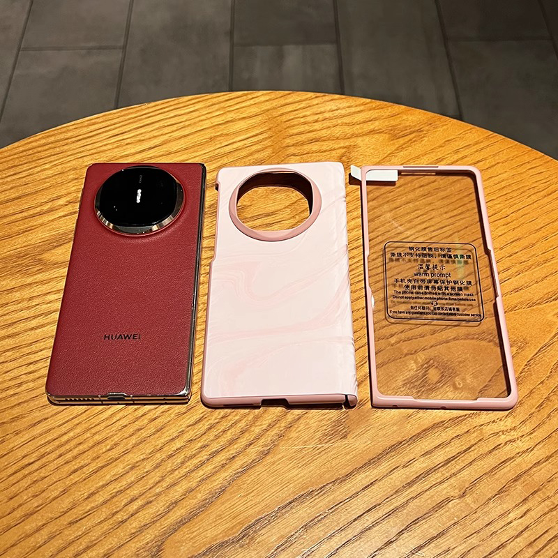 适用于华为matex6手机壳全包铰链X5X3肤感防摔V3保护套小米 Fold4/3一体OPPO N5N3超薄vivo X Fold3流光皮质 - 图3