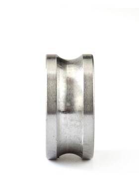 LFR5201-12轨道槽轮r6导轨导轮滚动轴承钢槽轮U槽轮滚动轮12*35