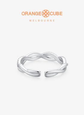 Orange Cube快乐环绕戒指原创设计轻奢高级食指戒指环送女友礼物