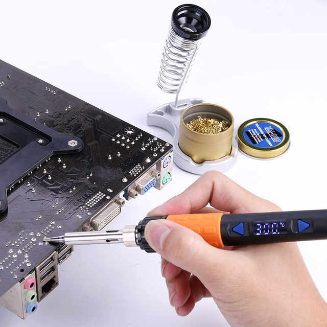 A-BF/Special Industrial Grade Adjustable Temperature Digital Display Electric Soldering Iron GT65E Set Computer Repair Welding Separate