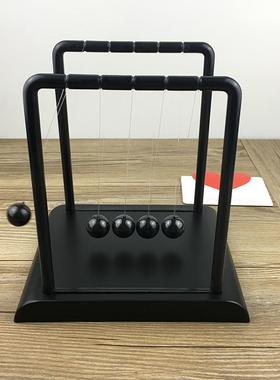 新款直销全黑色牛顿摆球大方撞球牛顿的摇篮物理模型创意家居桌面
