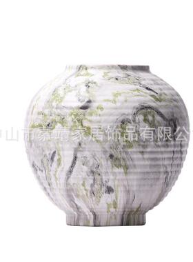 宋氏美学新中式陶瓷花插花花器卷轴客厅书房样板房售楼处工艺品