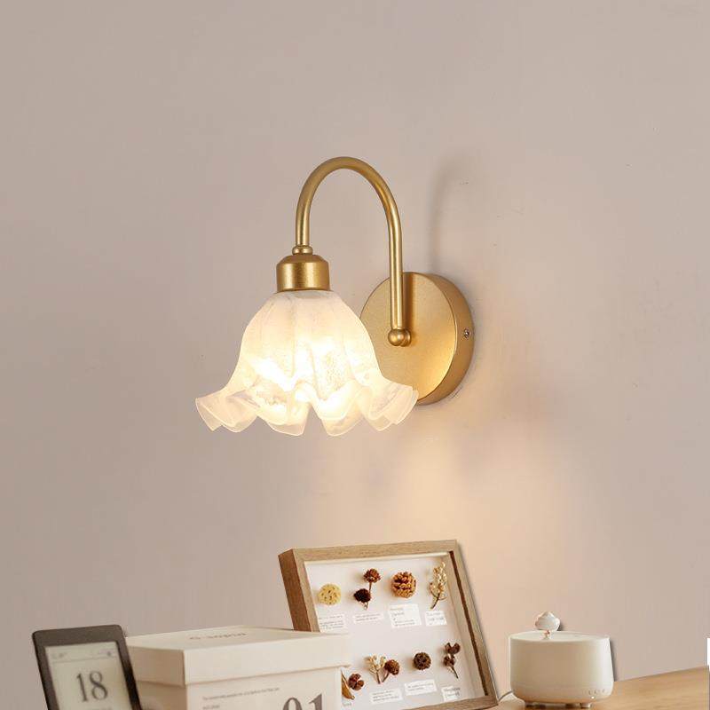 北欧奶油风白色壁灯卧室床头灯复古房间过道背景墙民宿梳妆台墙灯,淘宝优惠券,粉丝福利购,淘宝优惠卷